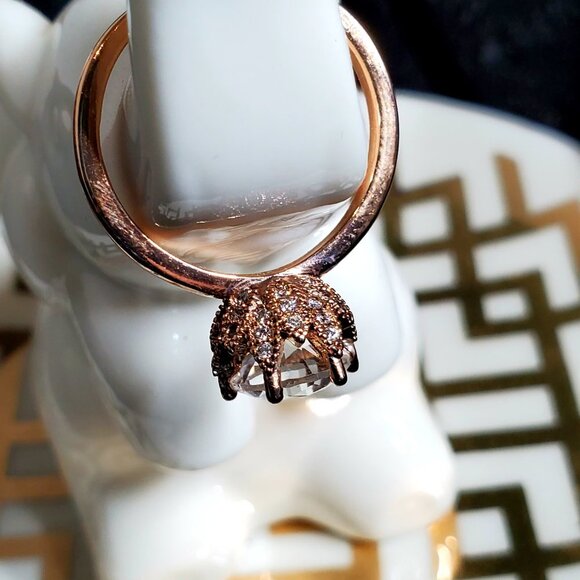 Kate 1ct White Topaz Ring 925 Sterling Silver